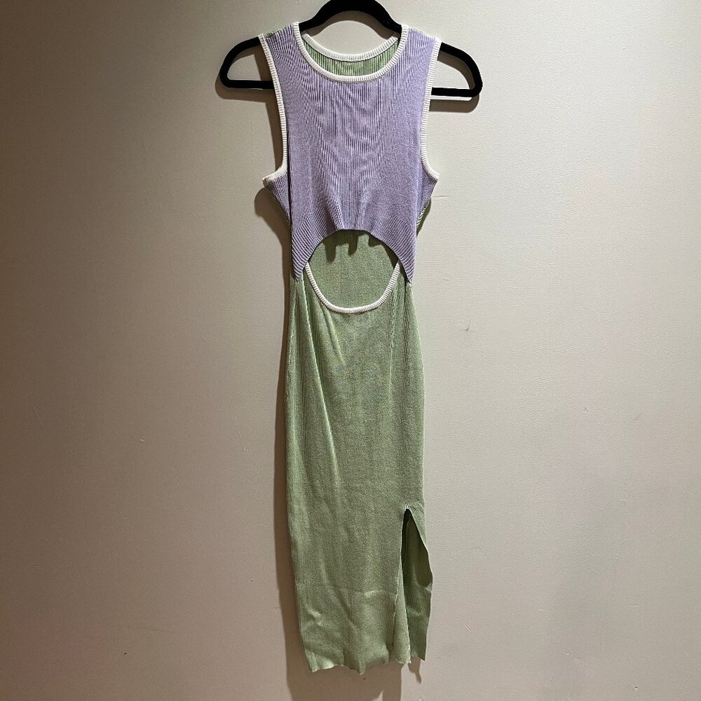 NWOT Pink Queen Sleeveless Cutout Bodycon Midi Dress